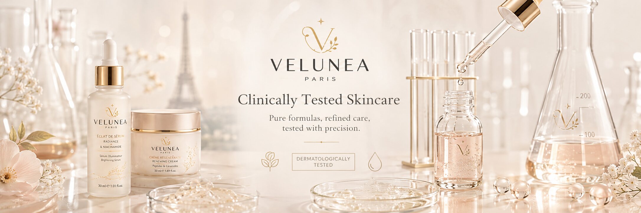 Velunea Paris — klinik test edilmiş cilt bakımı